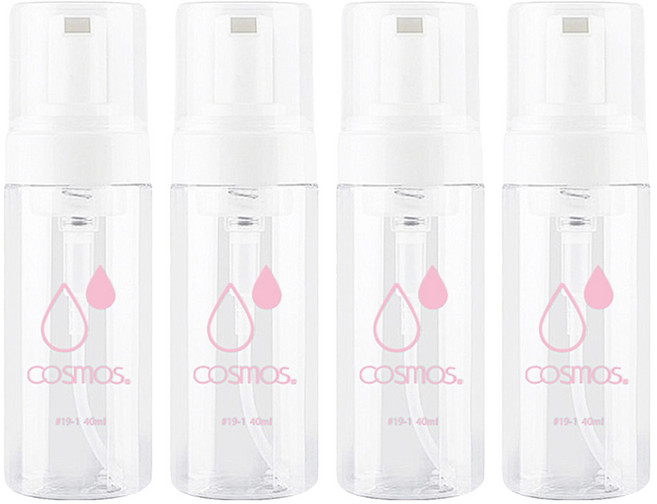 台灣 COSMOS 慕絲瓶 #19 40ml, 透明色, 4個