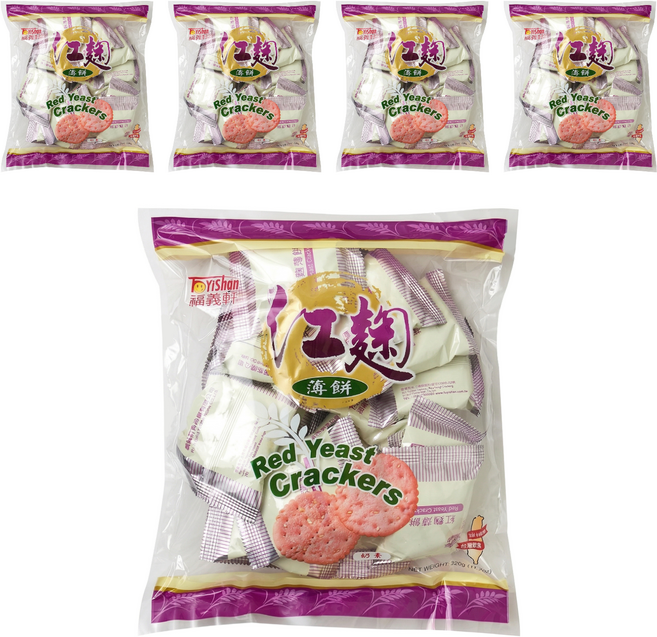 福義軒 紅麴薄餅, 320g, 5包