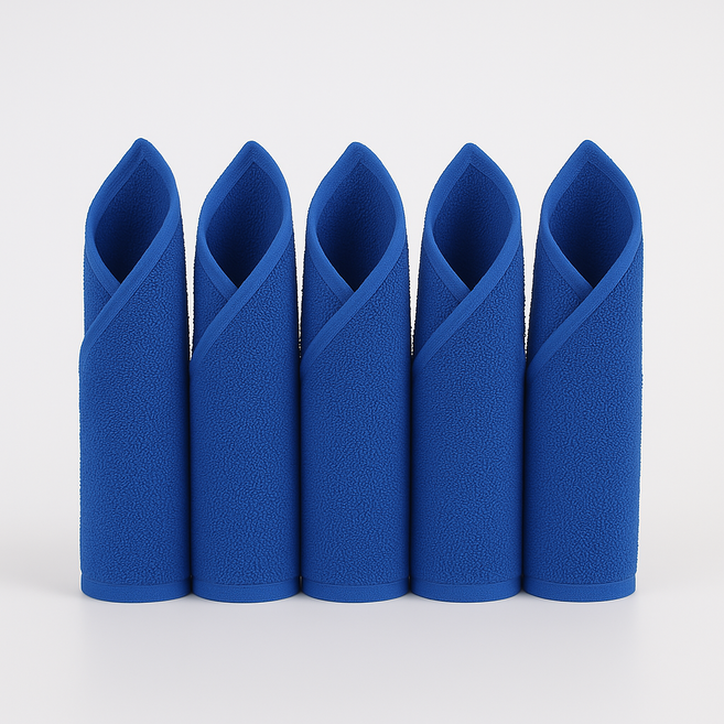 BBOO 바리스타 타올 50수 순면 카페 수건 30x30cm, 블루, 5개