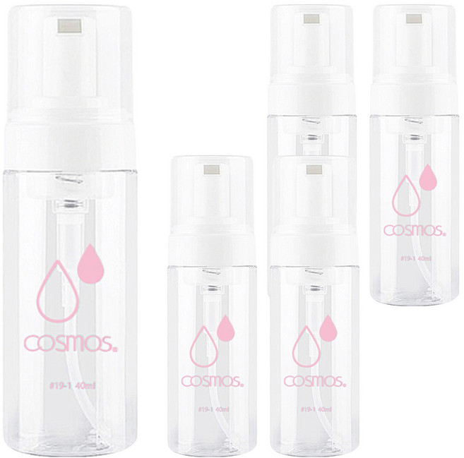 台灣 COSMOS 慕絲瓶 #19 40ml, 透明色, 5個