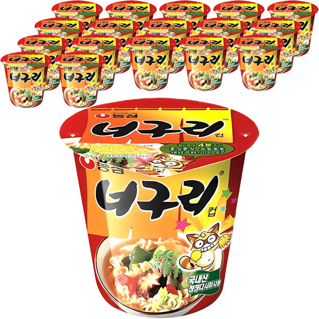농심 너구리 컵라면 62 g, 18개