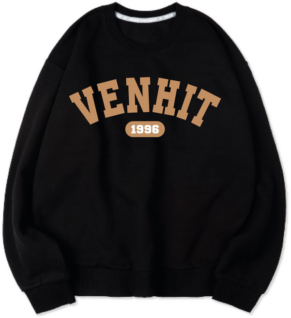 VENHIT 基本款半寬鬆柔軟刷毛大學T