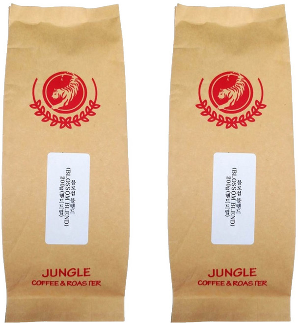 정글인터내셔널 블로섬 블렌드 원두, 200g, 2개, 핸드드립(중간)