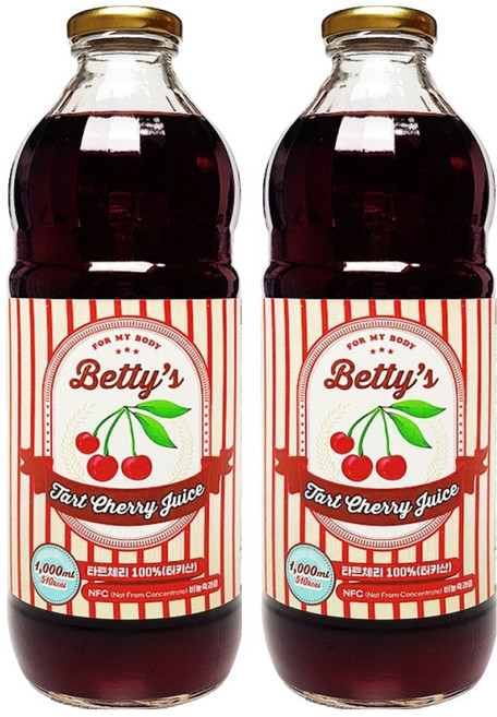 베티스 타트체리 주스 원액, 1L, 2개
