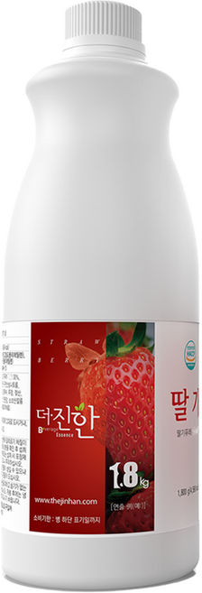 웰파인 더진한 딸기 농축액, 1개, 1.8kg