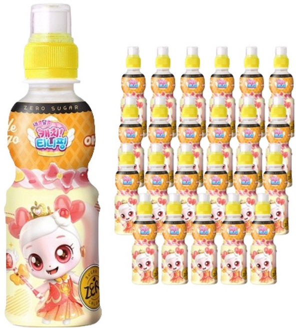 웅진 캐치 티니핑 제로 애플망고 음료, 200ml, 24개