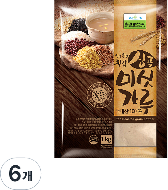 칠갑농산 십곡 미싯가루, 1kg, 6개