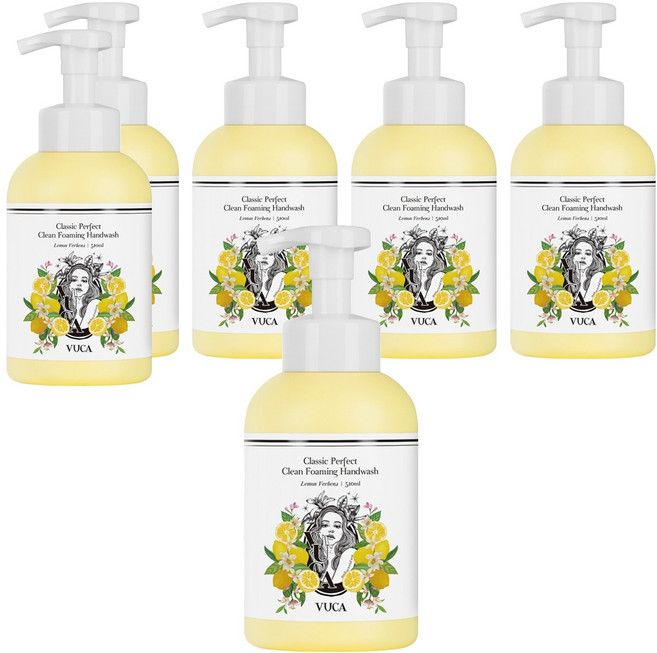 뷰카 클래식 퍼펙트 클린 포밍 핸드워시 레몬버베나향, 510ml, 6개