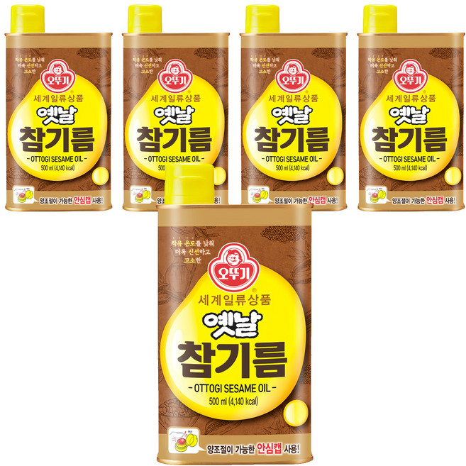 OTOKI 不倒翁 Yetnal 傳統芝麻油, 500ml, 5瓶