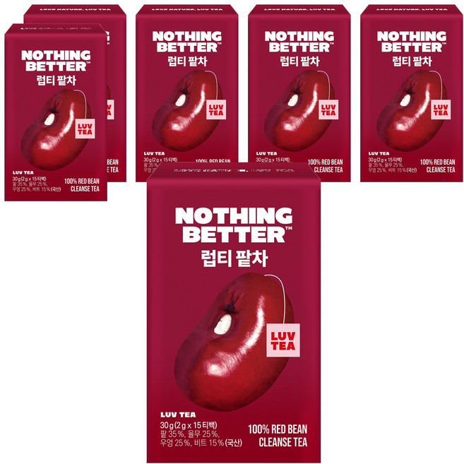 nothing better LUV TEA 紅豆薏仁茶三角茶包, 2g, 15包, 6盒