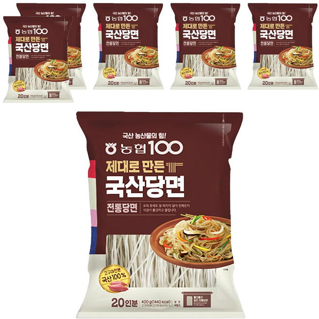 농협식품 제대로 만든 전통당면, 400g, 6개