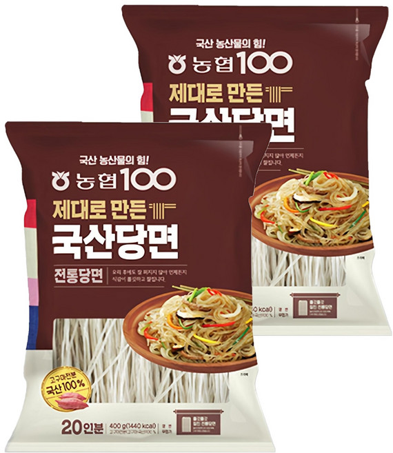 농협식품 제대로 만든 전통당면, 400g, 2개