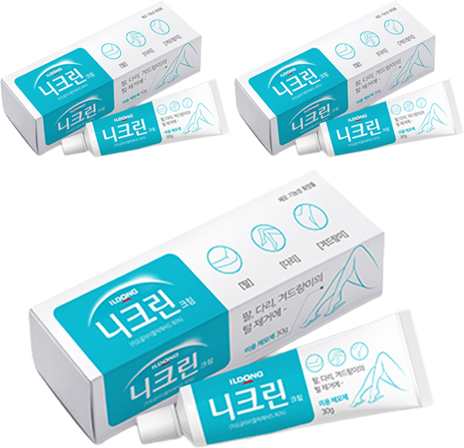 일동제약 니크린 셀프 왁싱크림 팔다리용, 30g, 3개