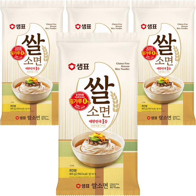 샘표 쌀 소면, 800g, 4개