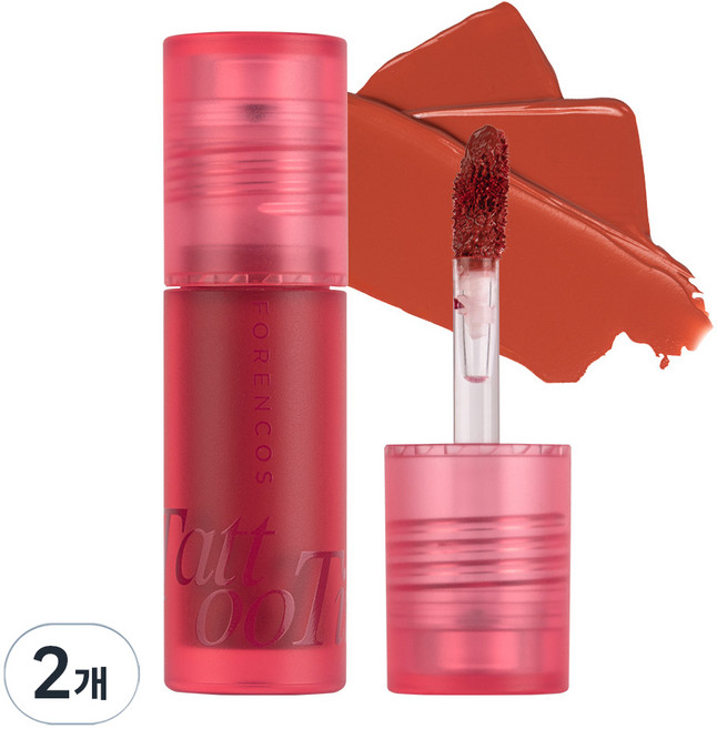 포렌코즈 mini 타투 끌레르 벨벳 틴트, 08카스테라, 2개