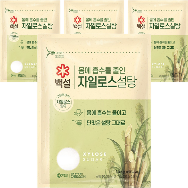 백설 자일로스 설탕, 1kg, 4개