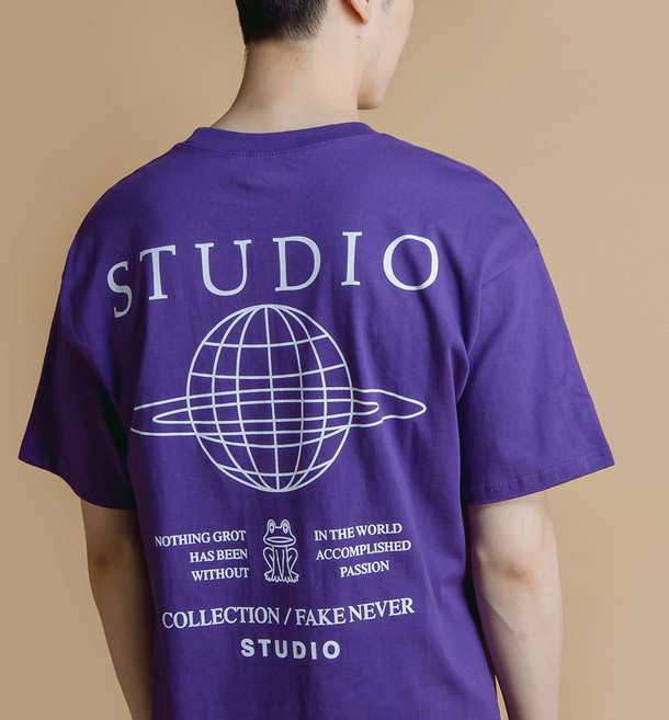 더매드문 남녀공용 행성 오버핏 반팔 티셔츠