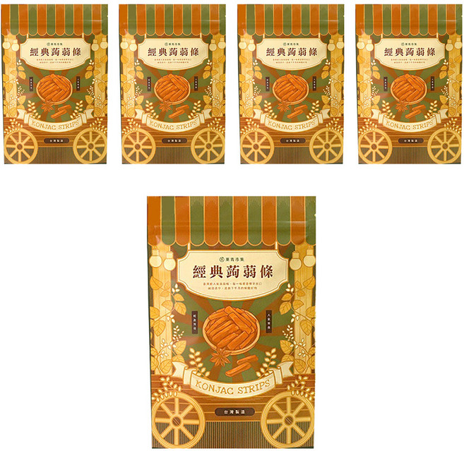 Green Market 菓青市集 五香蒟蒻條, 200g, 5包