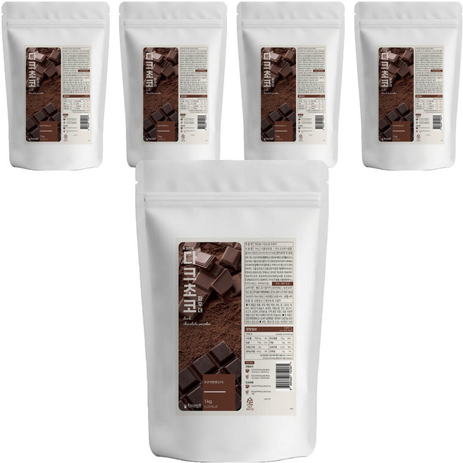 엔칸토 다크초코 파우더, 1kg, 5개, 1개입