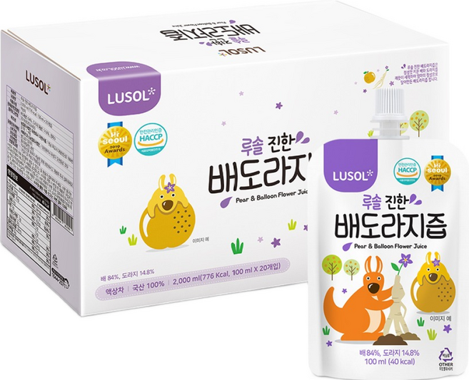 루솔 진한 배도라지즙, 100ml, 20개