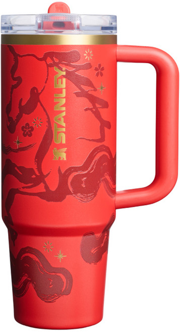 STANLEY 防漏吸管隨手杯, 赤駒紅, 1個, 880ml