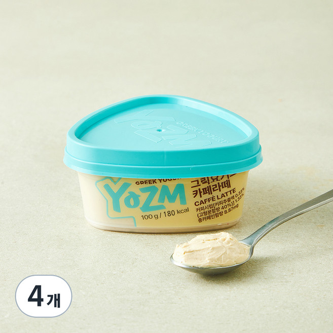 요즘 카페라떼 그릭요거트, 100g, 4개