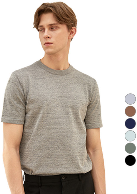 마에스트로 남성용 TOMORROW 워셔블 면혼방 라운드넥 반팔 스웨터 MASW1B605