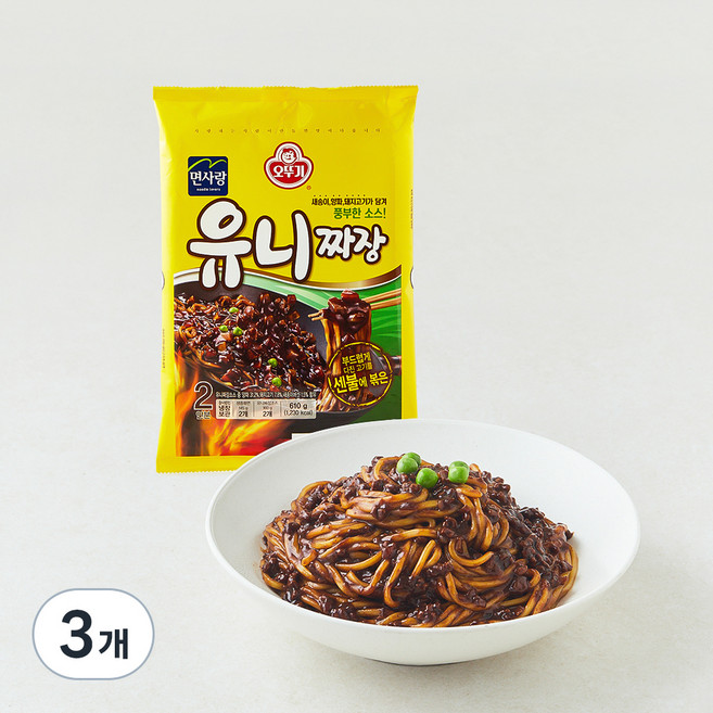 오뚜기 유니짜장 2인분, 610g, 3개