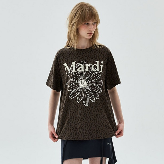 Mardi Mercredi 女款 LEOPARD FLOWERMARDI CRACKED T恤