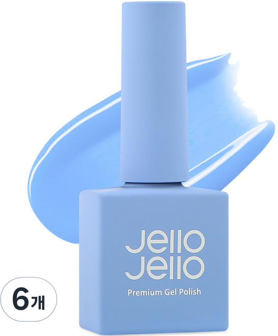 젤로젤로 버블리 콜렉션 컬러 젤네일, JC-75 페리윙클, 10ml, 6개