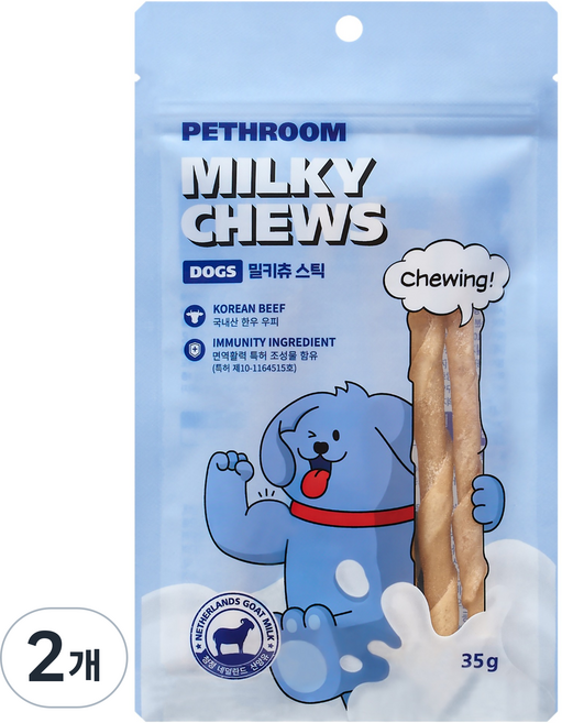 페스룸 강아지 밀키츄, 35g, 2개, 혼합맛(우피/산양유)