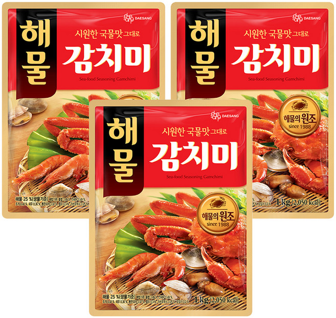 대상 해물 감치미 분말 조미료, 1kg, 3개