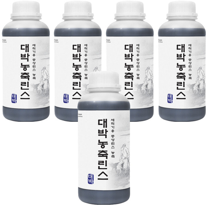 대박세제 업소용 식기세척기 전용 농축린스, 1L, 5개