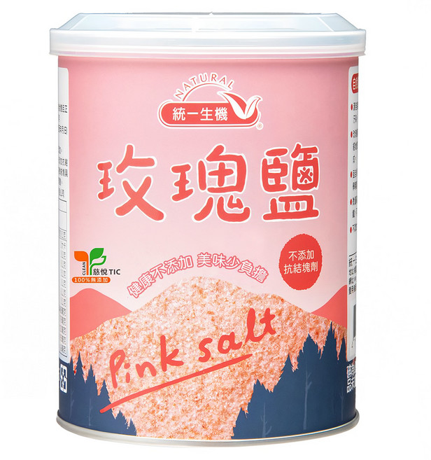 統一生機 玫瑰鹽, 600g, 1罐