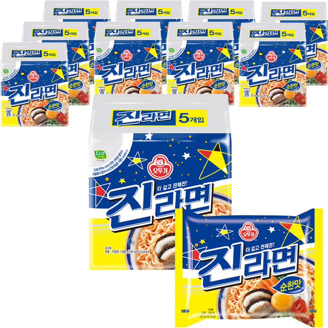 오뚜기 진라면 순한맛 120g, 50개