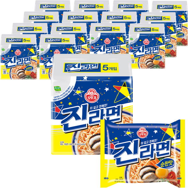 오뚜기 진라면 순한맛 120g, 75개