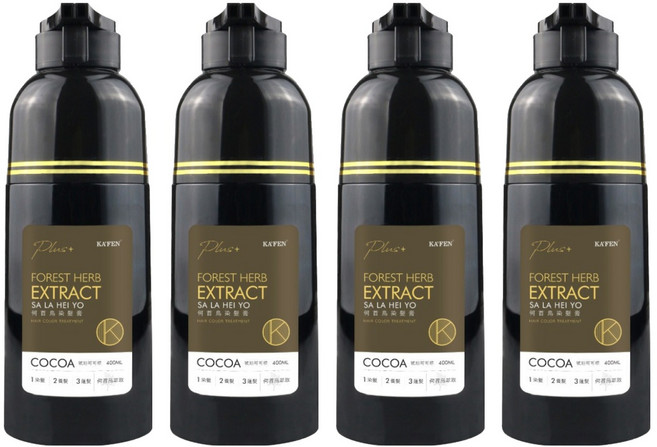 KA'FEN 卡氛 Plus+ 何首烏染髮膏, 琥珀可可棕, 4件