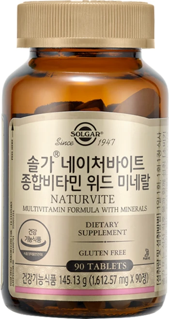 솔가 네이처바이트 종합비타민 위드 미네랄, 90정, 1개 - 쿠팡