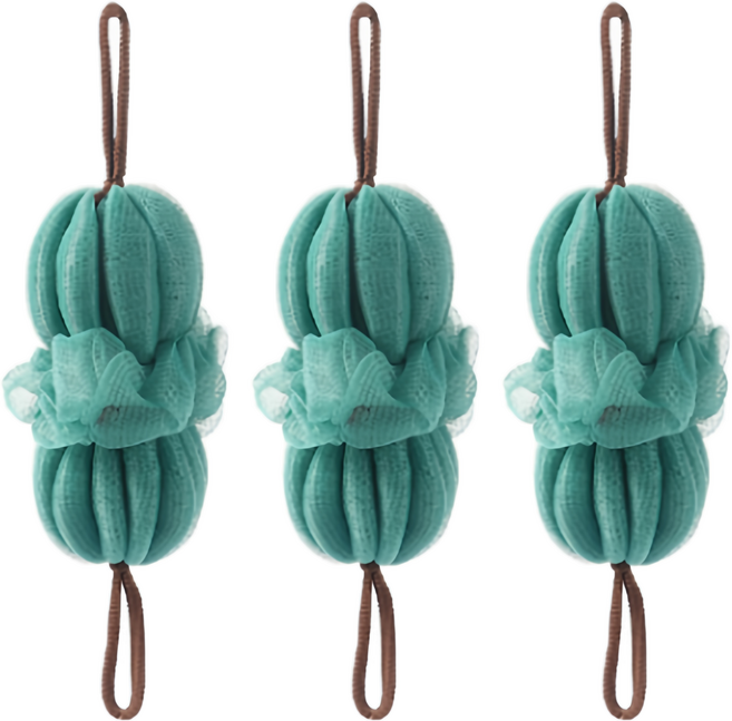 원이네 늘어나는 플라워 슬링 샤워볼, 블루, 1개입, 3개