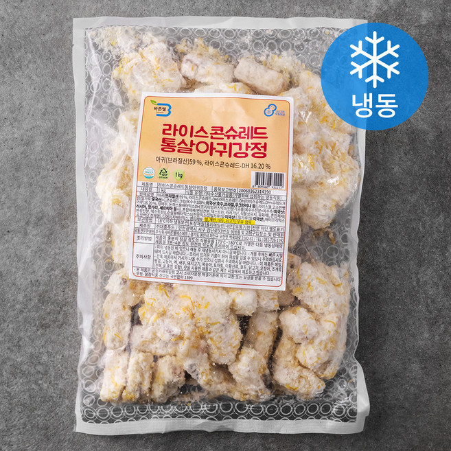 바른웰 라이스 콘슈레드 통살아귀강정 (냉동), 1kg, 1개