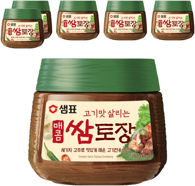 샘표 매콤 쌈토장, 450g, 6개
