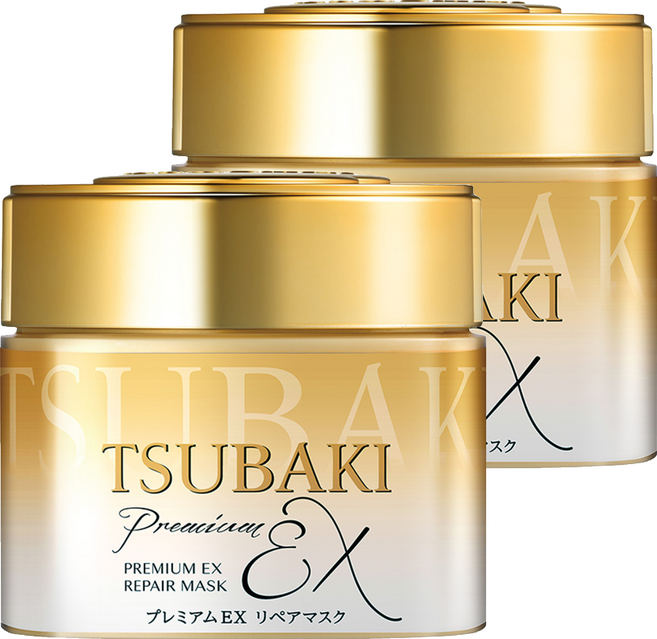 츠바키 프리미엄 EX 리페어 헤어 마스크, 180g, 2개