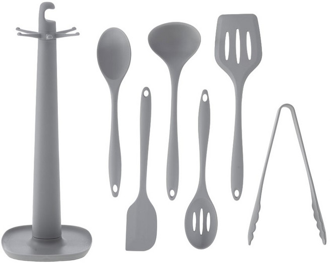 코멧 실리콘 조리도구 7종 세트, 그레이, 1세트