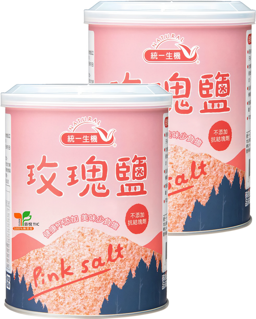 統一生機 日曬海鹽, 600g, 2罐