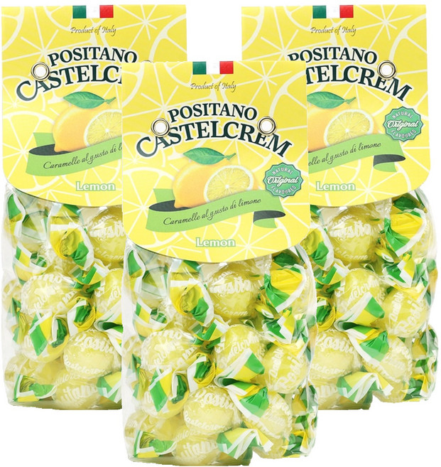 포지타노 카스텔크램 레몬 캔디, 200g, 3개