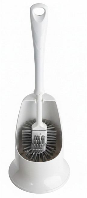 UdiLife 優的生活大師 hold Helper TPR雙頭馬桶刷組 快乾耐用 不易滋生細菌, 白色, 1組