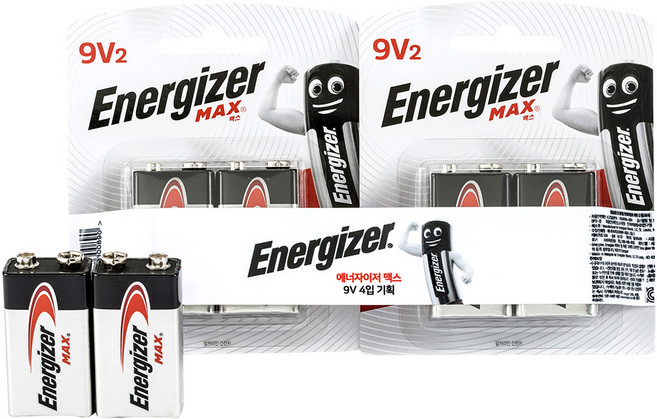 Energizer 勁量 Max 9V 電池, 2入, 2個