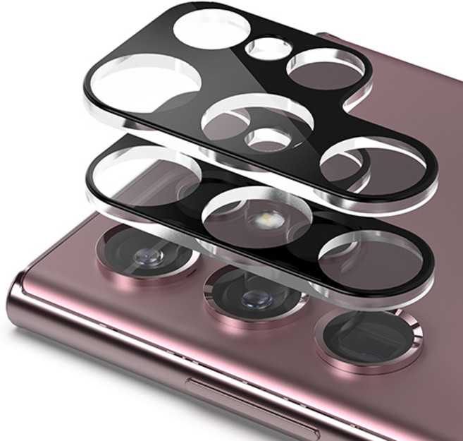 신지모루 빛번짐 방지 휴대폰 카메라 렌즈 강화유리 보호필름 2p 세트, 1세트