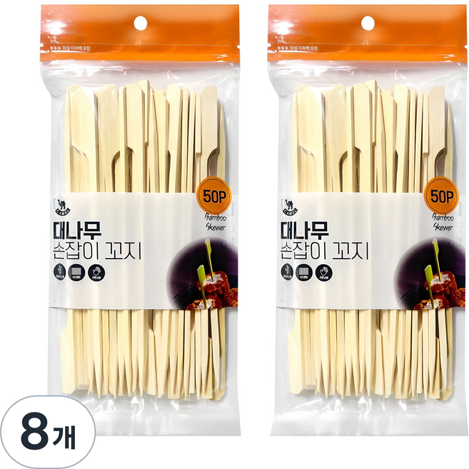 영수산업카멜 대나무 손잡이 꼬지 10cm, 8개, 50개입