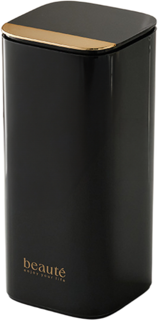 엘빈리빙 원터치 메이크업 브러쉬 정리함, 1개, 블랙